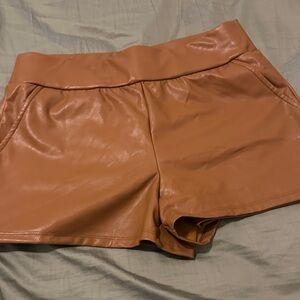 Rewash vegan leather Shorts